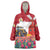 Netherlands Farm Landscape Wearable Blanket Hoodie with Tractor and Tulips