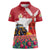 Netherlands Farm Landscape Women Polo Shirt with Tractor and Tulips