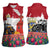 Netherlands Farm Landscape Women Sleeveless Polo Shirt with Tractor and Tulips