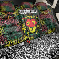 Togo Back Car Seat Cover with Red Lion Head Design and Traditional African Pattern