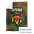 Togo Blanket with Red Lion Head Design and Traditional African Pattern