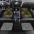 Togo Car Mats with Red Lion Head Design and Traditional African Pattern