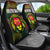 Togo Car Seat Cover with Red Lion Head Design and Traditional African Pattern