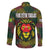 Togo Family Matching Summer Maxi Dress and Hawaiian Shirt with Red Lion Head Design and Traditional African Pattern