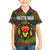Togo Family Matching Summer Maxi Dress and Hawaiian Shirt with Red Lion Head Design and Traditional African Pattern