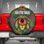 Togo Spare Tire Cover with Red Lion Head Design and Traditional African Pattern