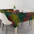 Togo Tablecloth with Red Lion Head Design and Traditional African Pattern