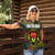 Togo Women Polo Shirt with Red Lion Head Design and Traditional African Pattern