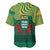 Togo Baseball Jersey with Red Twin Lions and Travail Liberté Patrie Slogan