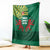 Togo Blanket with Red Twin Lions and Travail Liberté Patrie Slogan