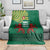 Togo Blanket with Red Twin Lions and Travail Liberté Patrie Slogan