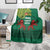 Togo Blanket with Red Twin Lions and Travail Liberté Patrie Slogan