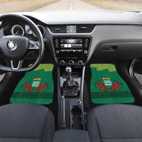 Togo Car Mats with Red Twin Lions and Travail Liberté Patrie Slogan