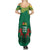 Togo Family Matching Summer Maxi Dress and Hawaiian Shirt with Red Twin Lions and Travail Liberté Patrie Slogan