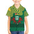Togo Family Matching Summer Maxi Dress and Hawaiian Shirt with Red Twin Lions and Travail Liberté Patrie Slogan