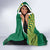 Togo Hooded Blanket with Red Twin Lions and Travail Liberté Patrie Slogan