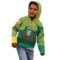 Togo Kid Hoodie with Red Twin Lions and Travail Liberté Patrie Slogan
