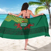 Togo Sarong with Red Twin Lions and Travail Liberté Patrie Slogan