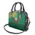 Togo Shoulder Handbag with Red Twin Lions and Travail Liberté Patrie Slogan