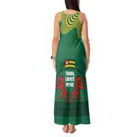 Togo Tank Maxi Dress with Red Twin Lions and Travail Liberté Patrie Slogan