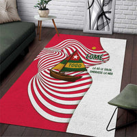 Lome Togo Area Rug with Sailboat and Sunset – Where the Sun Kisses the Sea