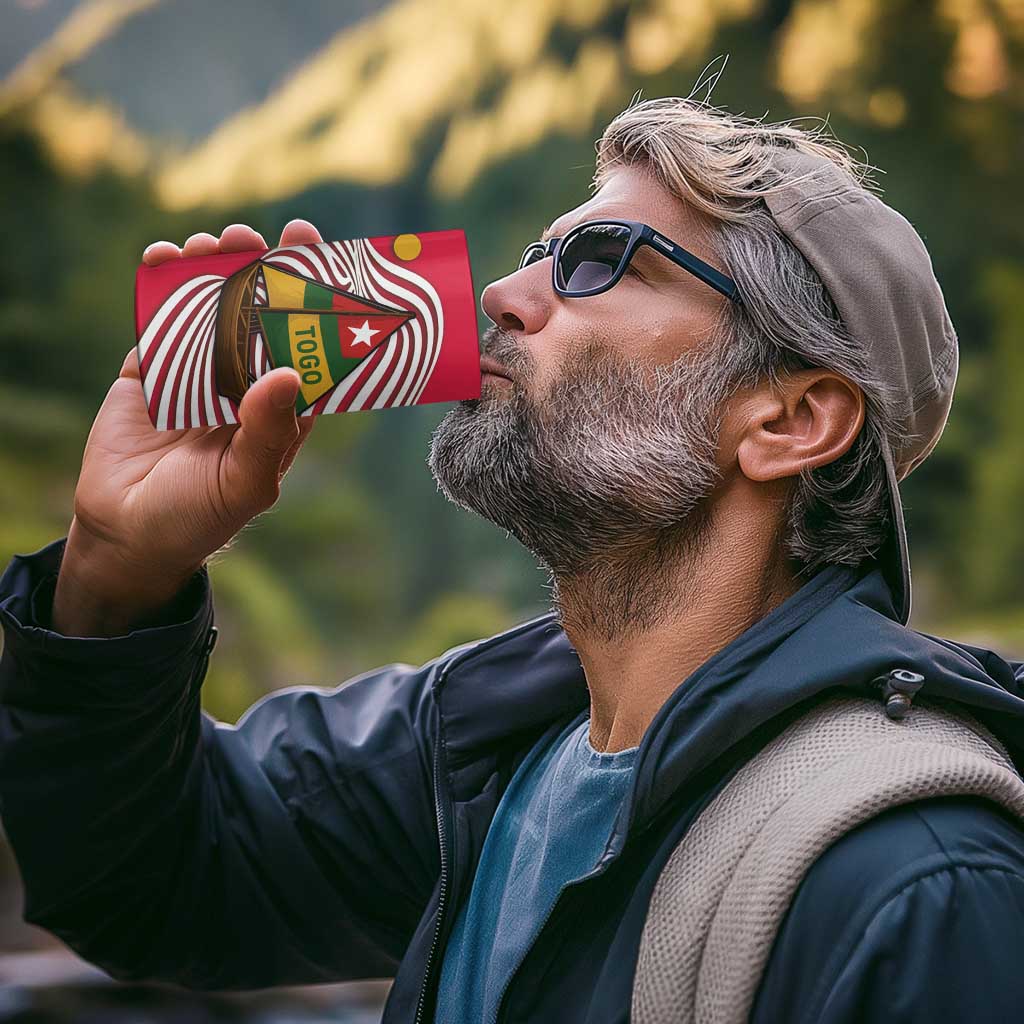 Lome Togo 4 in 1 Can Cooler Tumbler with Sailboat and Sunset – Where the Sun Kisses the Sea