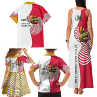 Lome Togo Family Matching Tank Maxi Dress and Hawaiian Shirt with Sailboat and Sunset – Where the Sun Kisses the Sea