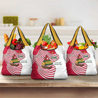 Lome Togo Grocery Bag with Sailboat and Sunset – Where the Sun Kisses the Sea