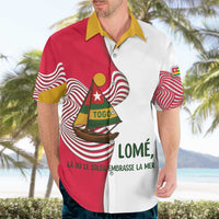 Lome Togo Hawaiian Shirt with Sailboat and Sunset – Where the Sun Kisses the Sea