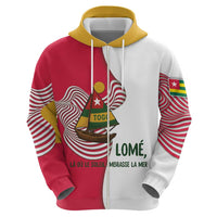Lome Togo Hoodie with Sailboat and Sunset – Where the Sun Kisses the Sea