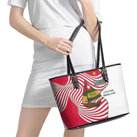 Lome Togo Leather Tote Bag with Sailboat and Sunset – Where the Sun Kisses the Sea