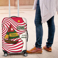 Lome Togo Luggage Cover with Sailboat and Sunset – Where the Sun Kisses the Sea