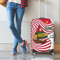Lome Togo Luggage Cover with Sailboat and Sunset – Where the Sun Kisses the Sea