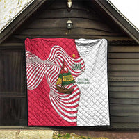 Lome Togo Quilt with Sailboat and Sunset – Where the Sun Kisses the Sea