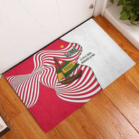Lome Togo Rubber Doormat with Sailboat and Sunset – Where the Sun Kisses the Sea