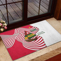 Lome Togo Rubber Doormat with Sailboat and Sunset – Where the Sun Kisses the Sea