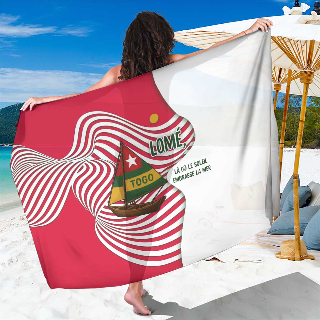 Lome Togo Sarong with Sailboat and Sunset – Where the Sun Kisses the Sea