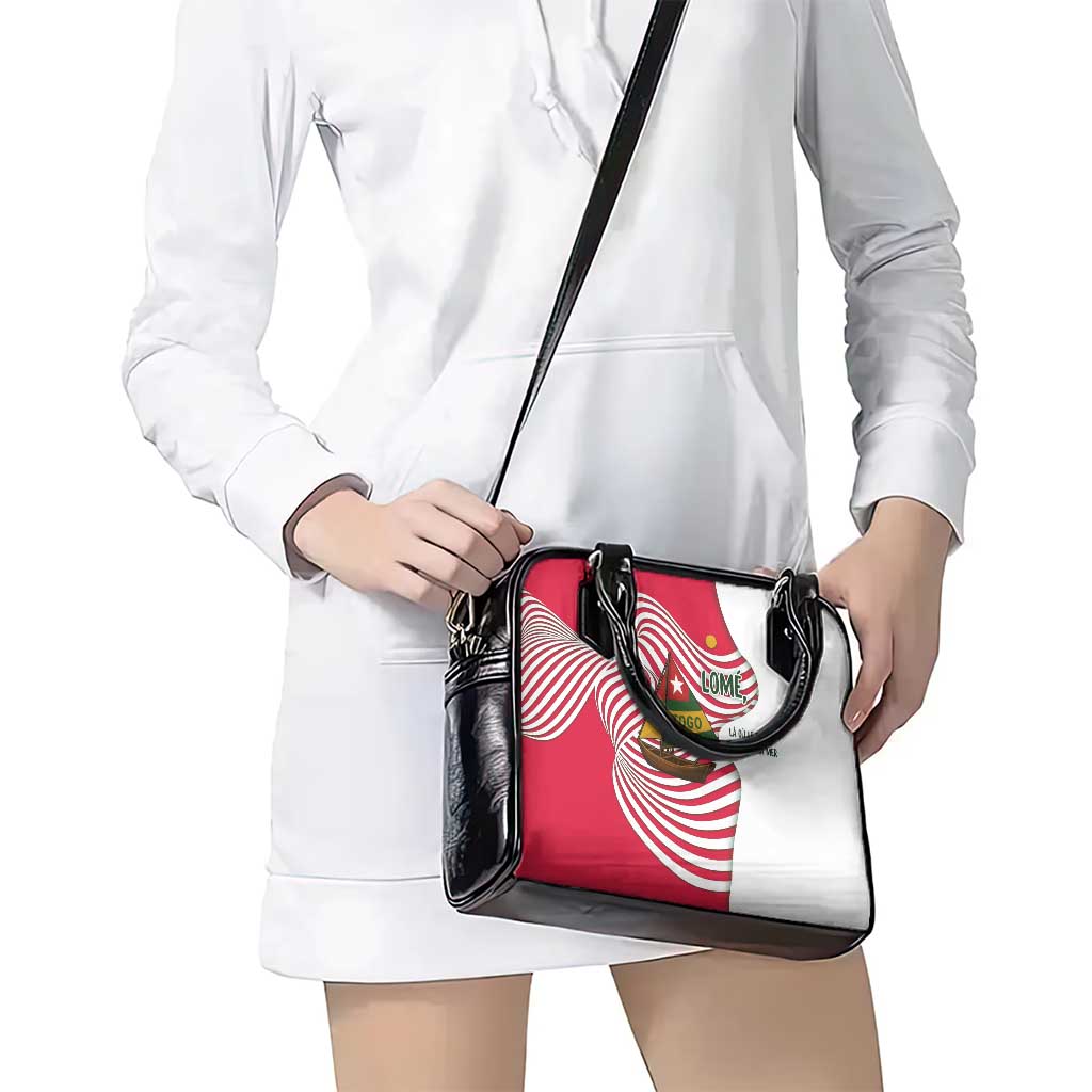 Lome Togo Shoulder Handbag with Sailboat and Sunset – Where the Sun Kisses the Sea