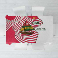 Lome Togo Tablecloth with Sailboat and Sunset – Where the Sun Kisses the Sea