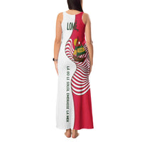 Lome Togo Tank Maxi Dress with Sailboat and Sunset – Where the Sun Kisses the Sea