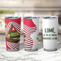 Lome Togo Tumbler Cup with Sailboat and Sunset – Where the Sun Kisses the Sea