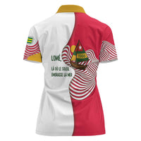 Lome Togo Women Polo Shirt with Sailboat and Sunset – Where the Sun Kisses the Sea