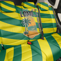 Lome Togo Sunset Back Car Seat Cover with Palm Trees and Ocean Embrace Design