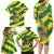 Lome Togo Sunset Family Matching Long Sleeve Bodycon Dress and Hawaiian Shirt with Palm Trees and Ocean Embrace Design