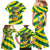Lome Togo Sunset Family Matching Mermaid Dress and Hawaiian Shirt with Palm Trees and Ocean Embrace Design