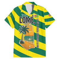 Lome Togo Sunset Family Matching Mermaid Dress and Hawaiian Shirt with Palm Trees and Ocean Embrace Design
