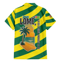 Lome Togo Sunset Family Matching Mermaid Dress and Hawaiian Shirt with Palm Trees and Ocean Embrace Design
