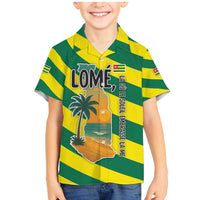 Lome Togo Sunset Family Matching Mermaid Dress and Hawaiian Shirt with Palm Trees and Ocean Embrace Design