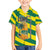Lome Togo Sunset Family Matching Short Sleeve Bodycon Dress and Hawaiian Shirt with Palm Trees and Ocean Embrace Design