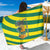 Lome Togo Sunset Sarong with Palm Trees and Ocean Embrace Design
